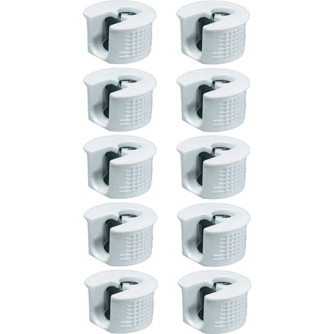 Cyclingcolors – Lot de 10 boîtiers excentriques 15mm – Plastique avec insert acier – Épaisseur bois 16mm – Fixation optimale pour meubles (1/2)