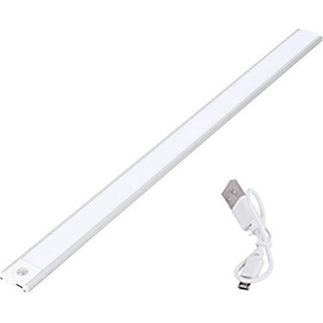 Veilleuse LED 20 cm avec détecteur de mouvement, sans fil et USB, pour placard, armoire, cuisine ou chambre. (1/5)