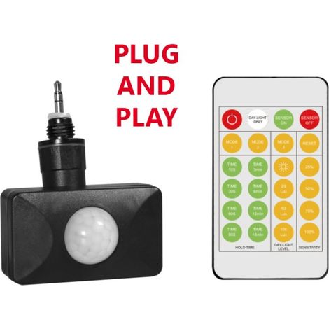 Alca power sensore pir pro + crepuscolare con telecomando