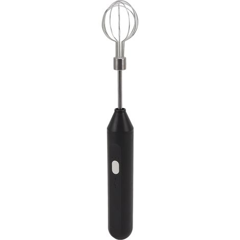 Batteur électrique à main, trois vitesses, alimenté par piles, mousseur à lait portatif pour la pâtisserie maison, noir