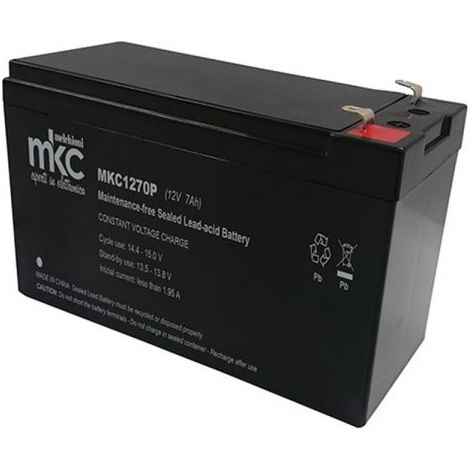 MKC batteria al piombo ricaricabile 12V 7Ah faston 4.8mm - MKC1270P