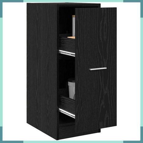 Cabinet de pharmacie - 868992 - Chêne noir - Bois d'ingénierie - 2 tiroirs (1/5)
