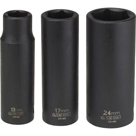 Clé à douille teng tools 132440819 impact longue paroi fine (1/2)