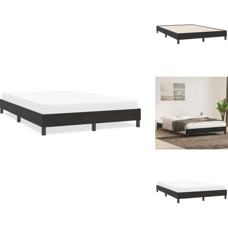 Cadre de lit sans matelas noir 160x220 cm velours - Cadre De Lit - Cadres De Lit - Lit - Meuble De Chambre À Coucher (1/5)