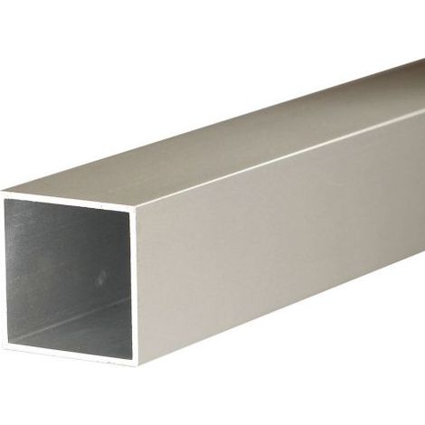 Tubo cuadrado de aluminio 1000/20x20x1,5mm plata (1/2)