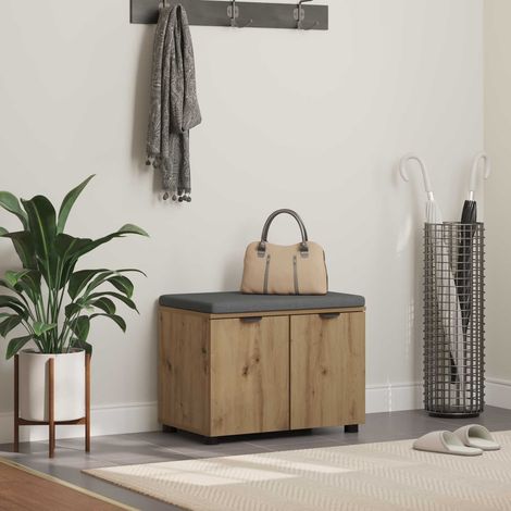 vidaXL Banco de entrada Roble artisan 60 x 38 x 46 cm (1/5)