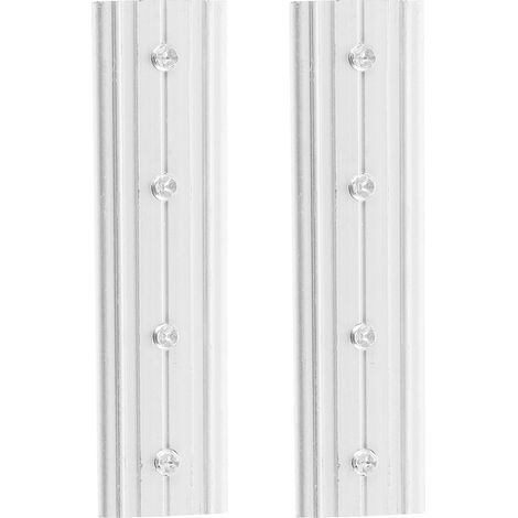 Lot de 2 connecteurs de tringle à rideaux argentés style (1/5)