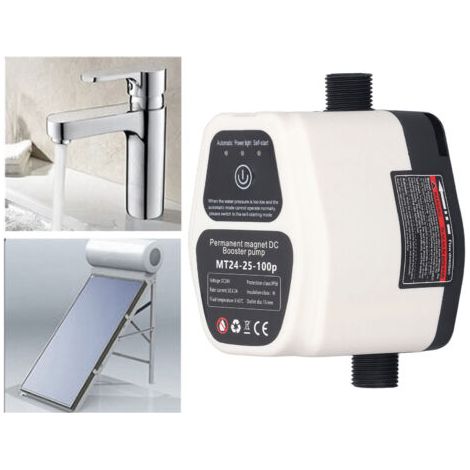 Pompe de surpression d'eau 100W 24V 25L – Détection intelligente – Moteur sans balais – Faible bruit – Débit 25 L/min – Pression 2 bars - 100-240V (1/5)