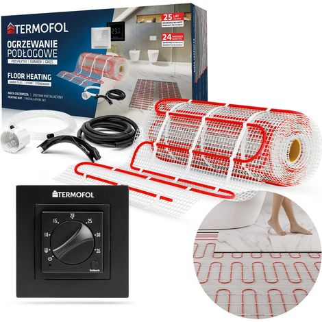 TAPIS CHAUFFANT KIT d'une surface de 1m2 150W/m2 + TFH3 NOIR (1/5)