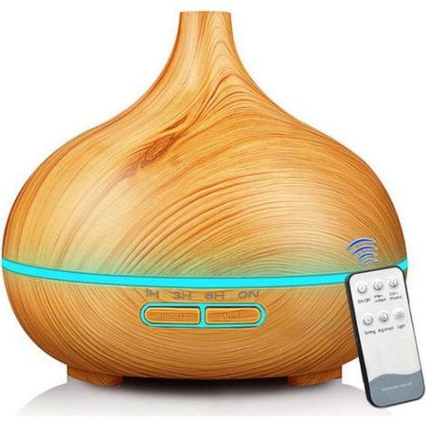 Diffuseur Soavoa 550ml Ultrasonique Huiles Essentielles avec Télécommande et 7 LED pour Chambre Salon Bureau (1/5)