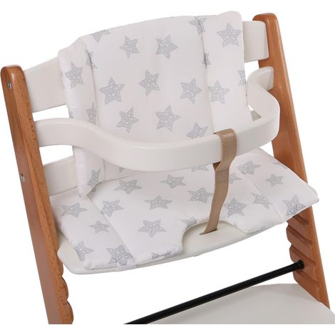 Coussins de chaise haute en coton pour siège bébé confortables pour le bois et ne glissent pas (1/2)