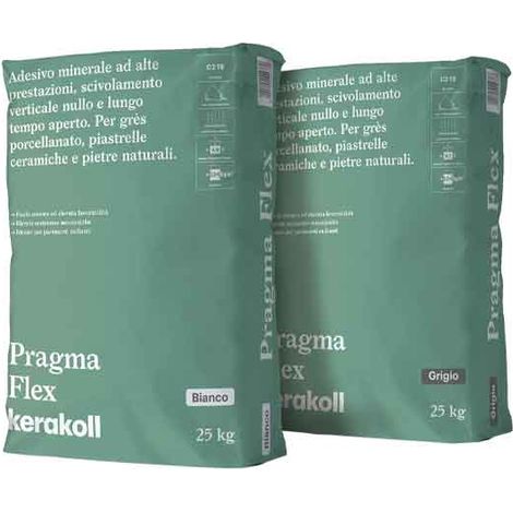 COLLA PER PIASTRELLE 'PRAGMA FLEX' KERAKOLL 25 Kg - Colore Bianco Q.TA 25