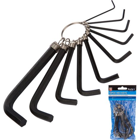 BlueSpot 11pc Metric & Imperial Hex Allen Key Set Kit Allan Alan Alen 1.5-10mm (1/3)