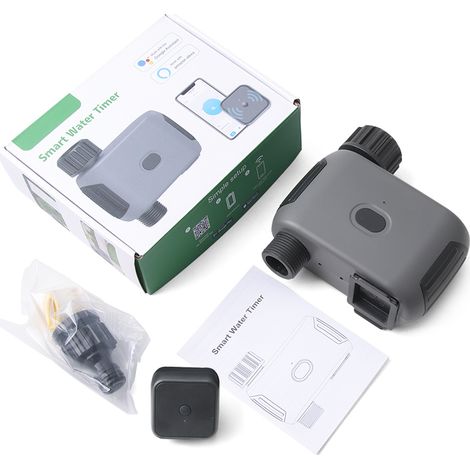 Programmateur d'arrosage intelligent WiFi 1 voie avec passerelle, contrôle APP, retard pluie, étanche IP55, pour jardin et pelouse (1/3)