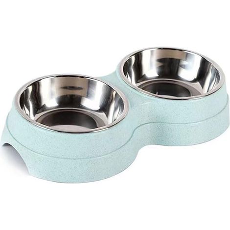 Gamelle double couche pour chien et chat en acier inoxydable, à une seule paroi, accessoires pour animaux de compagnie