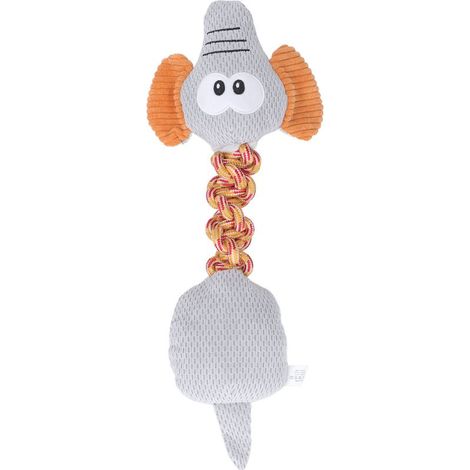 Jouet à mâcher résistant pour chiens, jouet vocal anti-anxiété en forme d'éléphant (1/5)