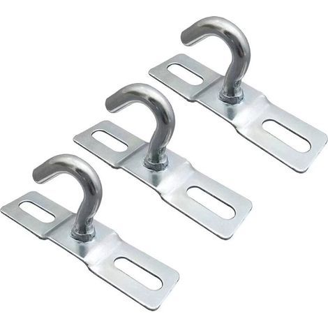 3-teiliger Deckenhaken, 68 mm Deckenleuchten-Sockelplatte, Deckenleuchten-Kronleuchterhaken, robustes, verzinktes Eisen, für europäische Lampen, Deckenventilatoren, Blumenkörbe (1/5)