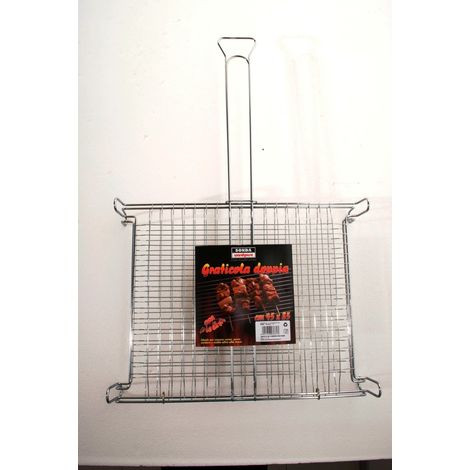 griglia per barbecue "sj" in acciaio con piedini 45x35x72 cm