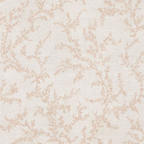 Nature wallpaper wall Profhome 790901 hot embossed non-woven wallpaper slightly textured with floral ornaments matt beige cream light brown 5,33 m2