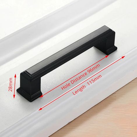 (2 pièces) Poignées de meuble de style américain, en alliage d'aluminium, adaptées aux portes de meubles, aux tiroirs et à la quincaillerie de meubles.