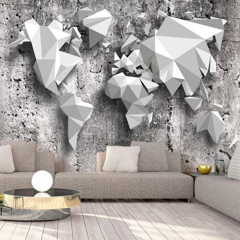 Papier Peint "World Map : Origami" 70 x 100 cm (1/2)