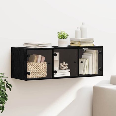 Mueble de pared Roble Negro 102 x 37 x 35 cm
