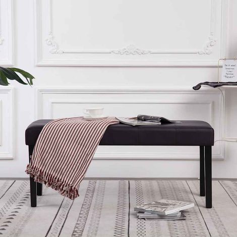 vidaXL Panca 106 cm Marrone in Similpelle