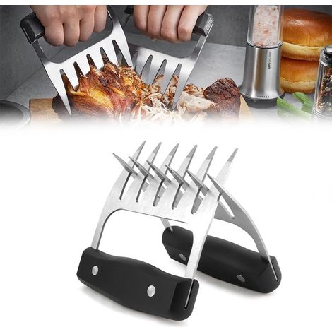 2 Griffes De Viande, Acier Inoxydable, Poignée Ergonomique, Pour Barbecue Et Cuisine (1/5)