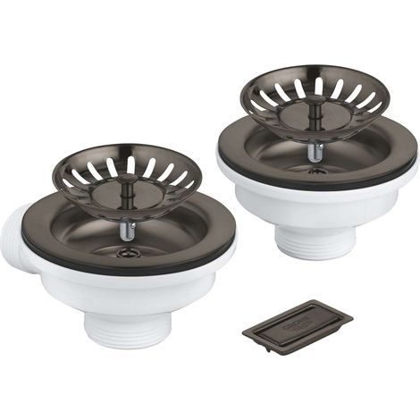 Grohe Accessori - Sistema di scarico per lavello, Hard Graphite spazzolata 40997AL0