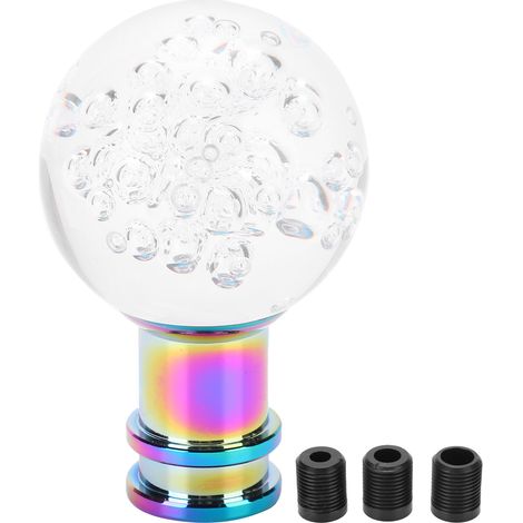 Boule de levier de vitesse acrylique transparent design unique universel pour modification automobile (1/5)