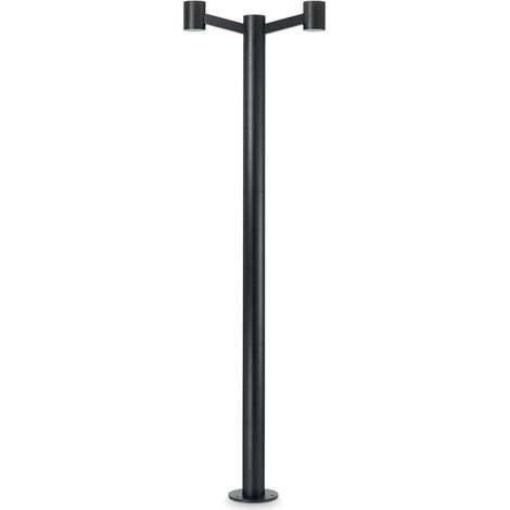 Piantana Moderna Clio Alluminio Nero 2 Luci E27 (1/2)