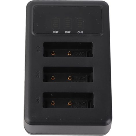 Chargeur de batterie pour caméra d'action NP-BX1, 3 ports USB, noir (1/5)
