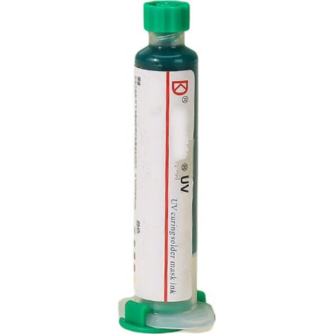 Peinture de masque de soudure verte, capacité 10 cc, polymérisable aux UV, pour accessoires de réparation de téléphones. (1/5)
