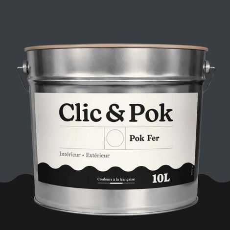 Peinture Fer Antirouille – Métal Extérieur Intérieur, Satinée, Protection Rouille - 10L - RAL 7016 - Gris anthracite