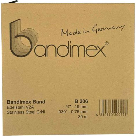 bandimex Stahlband V2A, 12,7mm-1/2", L 30m