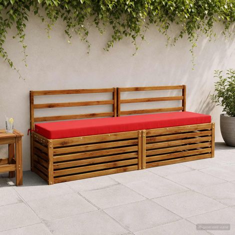 vidaXL Coussin de banc SOEST 100 % polyester Rouge 170 x 40 x 8 cm (1/4)
