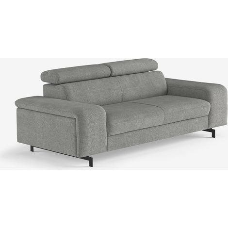 3-Sitzer Sofa modernes Design mit verstellbarer Kopfstütze Rouna - Beige (1/5)