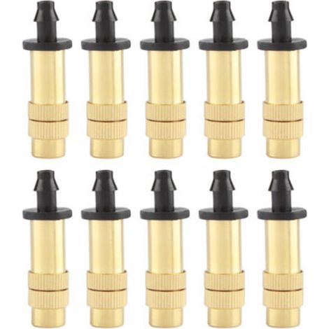 Buse d'arrosage de jardin, brumisateur réglable en cuivre, lot de 10 mini accessoires pour balcon