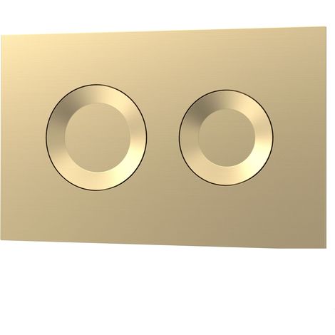 Round Dual Flush Push Button Brass