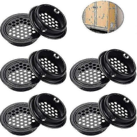 Lot de 20 grilles de ventilation rondes en acier inoxydable (1/5)