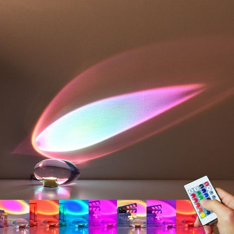 Lampadario di cristallo in 7 colori, lampada da tavolo a LED, camera da letto, soggiorno, feste, decorazione per la casa, luce notturna, illuminazione d'atmosfera (1/5)