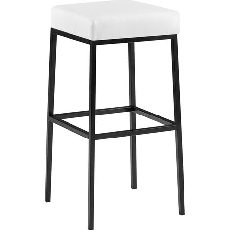 Barhocker Montreal Kunstlederbezug schwarz weiß (1/5)