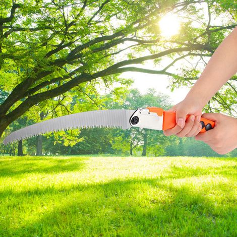 Scie à main pliable et portable avec poignée antidérapante, outil de taille d'arbres pour le jardinage extérieur (1/5)