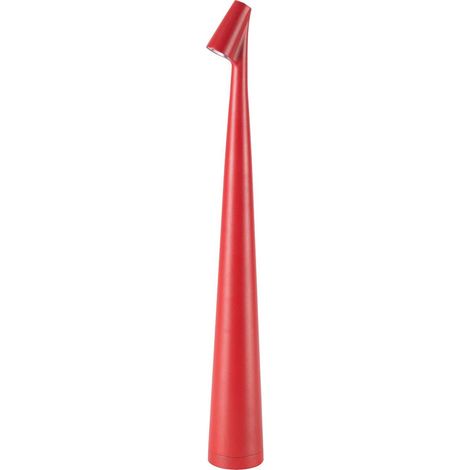Tragbare, kabellose, wiederaufladbare und stilvolle Schreibtischlampe mit Aluminiumgehäuse, berührungsempfindlichem Licht, ideal für Wohnzimmer oder Büro, drei Dimmstufen (rot, D1,9 x 13,7) -