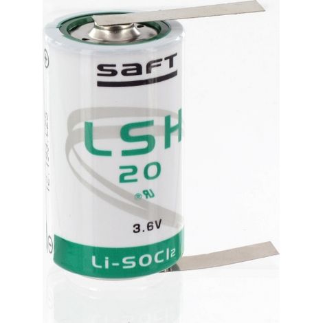 Pile lithium 3,6V 13Ah D LSH20 avec cosses CLG