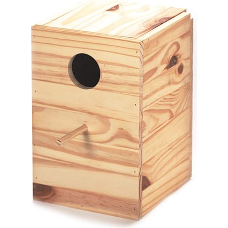 Arquivet Nido in Legno per Ninfe, Caroline Cockatua - 20x20x30 cm - Nido per Uccelli da Giardino - Nido Allevamento per Uccelli Naturale - Casetta in Legno per Uccelli (1/3)