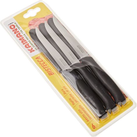 Set 6 coltelli in acciaio inox italicus kaimano nero