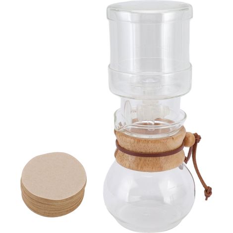 Verstellbare Glas-Filterkaffeemaschine 400 ml für Eiskaffee, Bier und Milch (1/5)