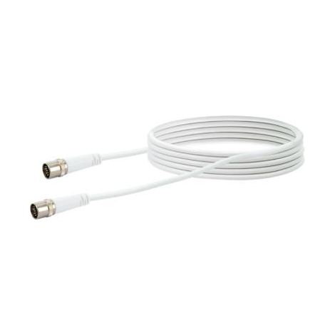 Schwaiger Antenna, SAT Cavo [1x Spina quick a F - 1x Spina quick a F] 5.00 m 10 dB quadrupla schermatura Bianco (1/3)