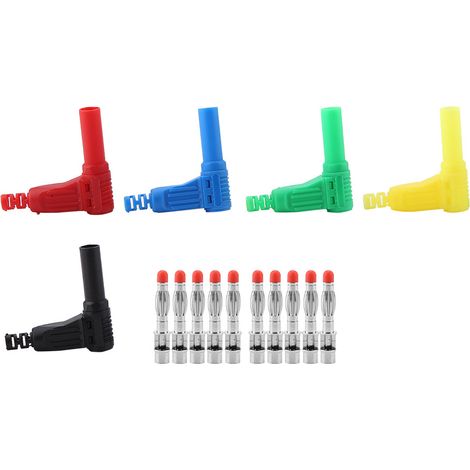 Lot de 10 connecteurs de câble coudés à angle droit P3014 de 4 mm avec joint de sécurité et protection. (1/5)